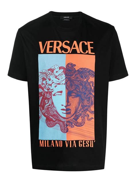 versace violet shirt|Versace t shirt medusa.